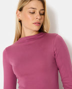 T-shirt manches longues col montant