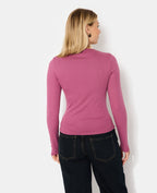 T-shirt manches longues col montant