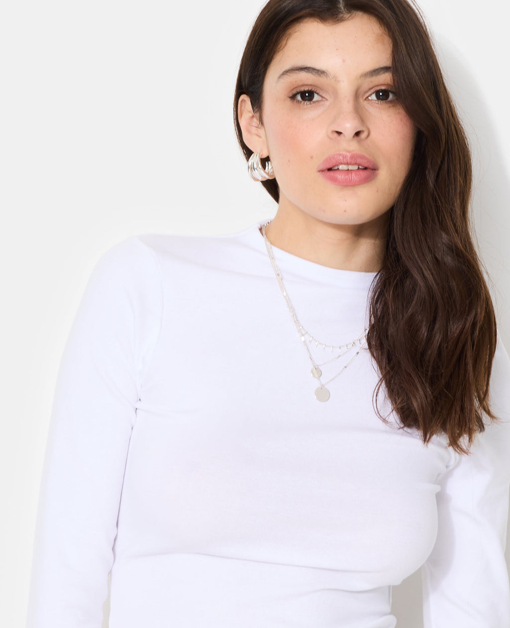 T-shirt manches longues col montant