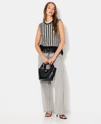 Pull sans manches avec franges
