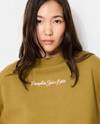 Sweat col rond avec broderie poitrine