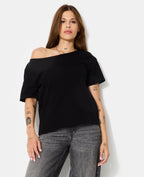 T-shirt manches courtes épaule dégagée