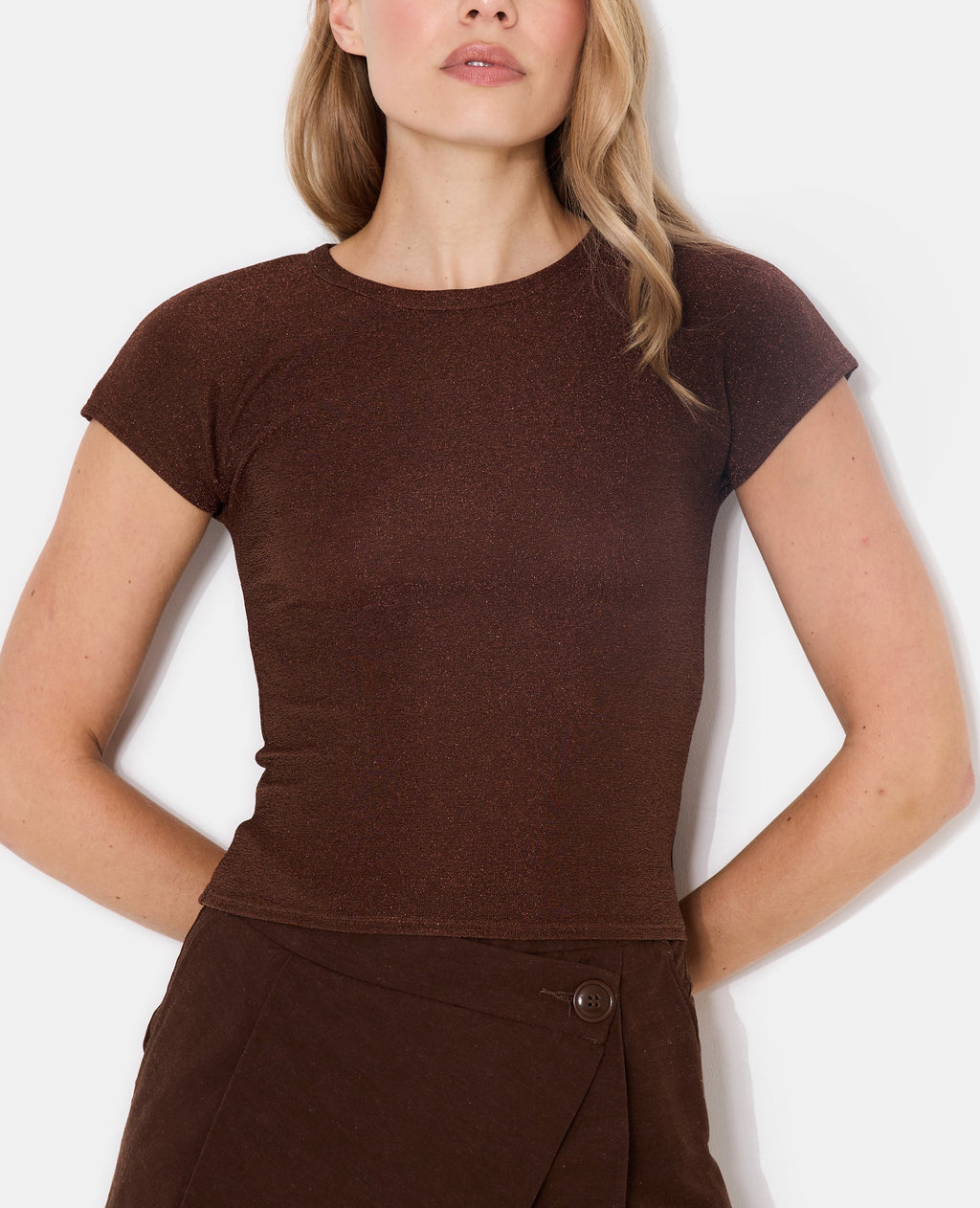 T-shirt ajusté avec lurex