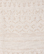 Pull manches courtes en maille ajourée