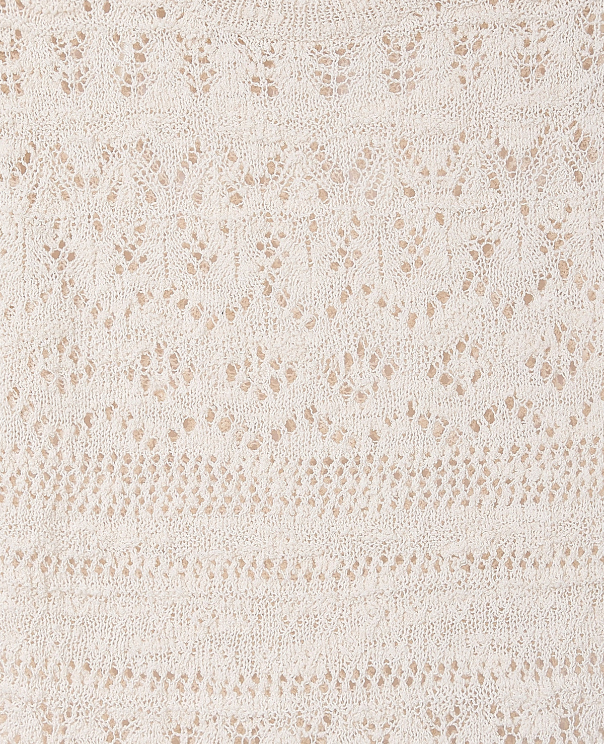 Pull manches courtes en maille ajourée