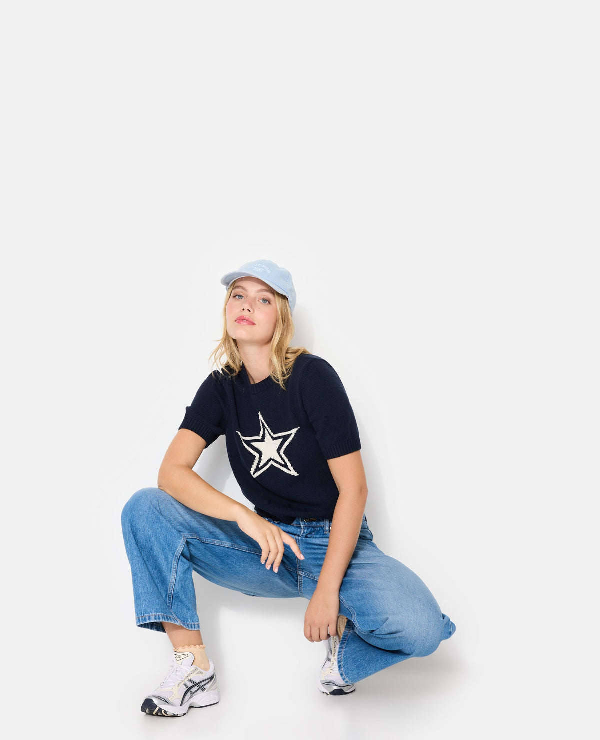 Pull manches courtes avec étoile