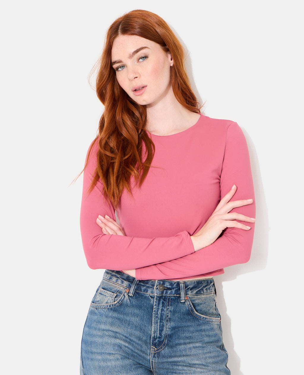 T-shirt manches longues en maille stretch
