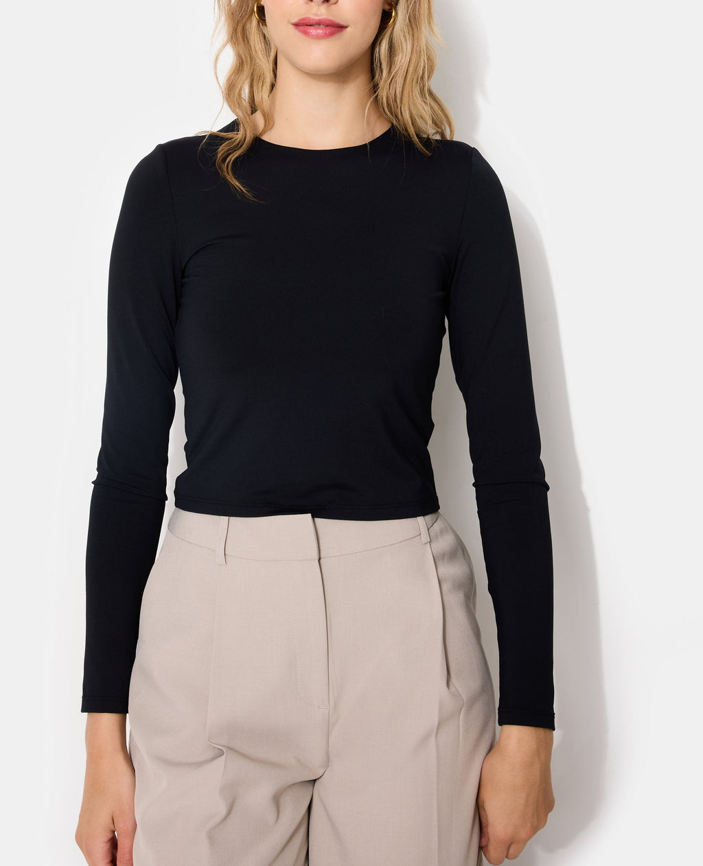T-shirt manches longues en maille stretch