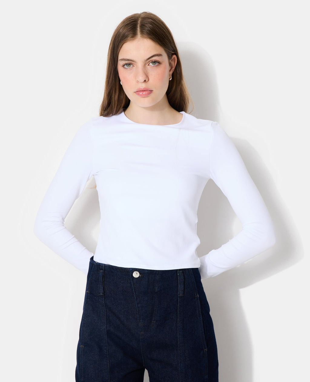 T-shirt manches longues en maille stretch