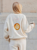 Sweat oversize avec print devant et dos