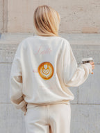Sweat oversize avec print devant et dos