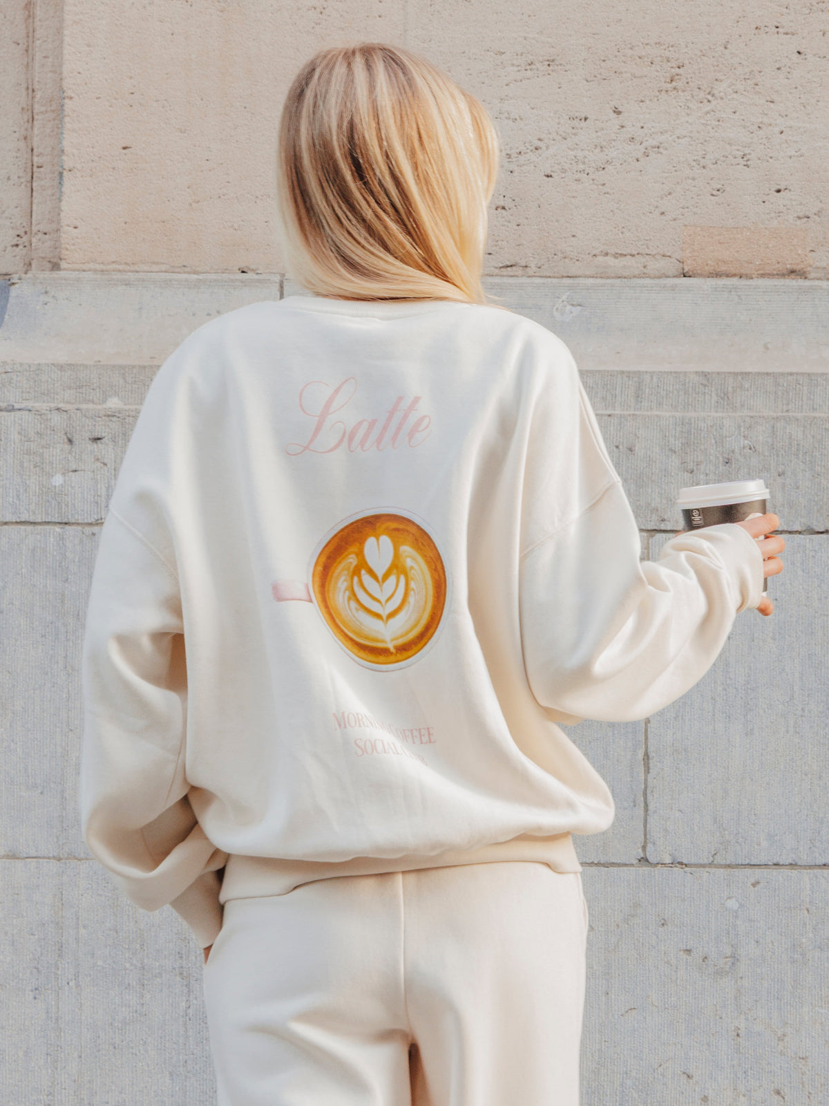 Sweat oversize avec print devant et dos
