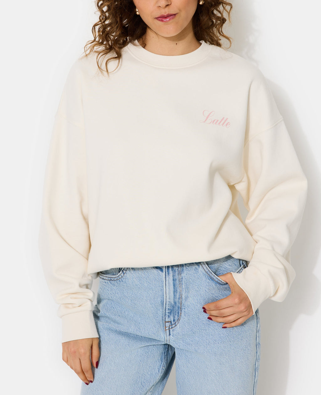 Sweat oversize avec print devant et dos