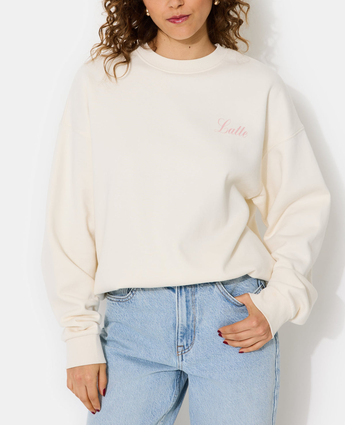 Sweat oversize avec print devant et dos
