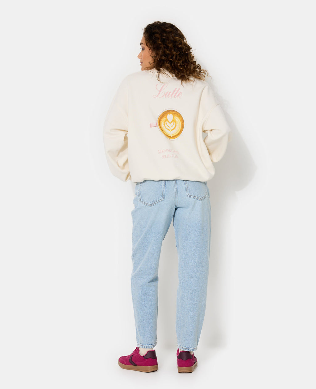 Sweat oversize avec print devant et dos
