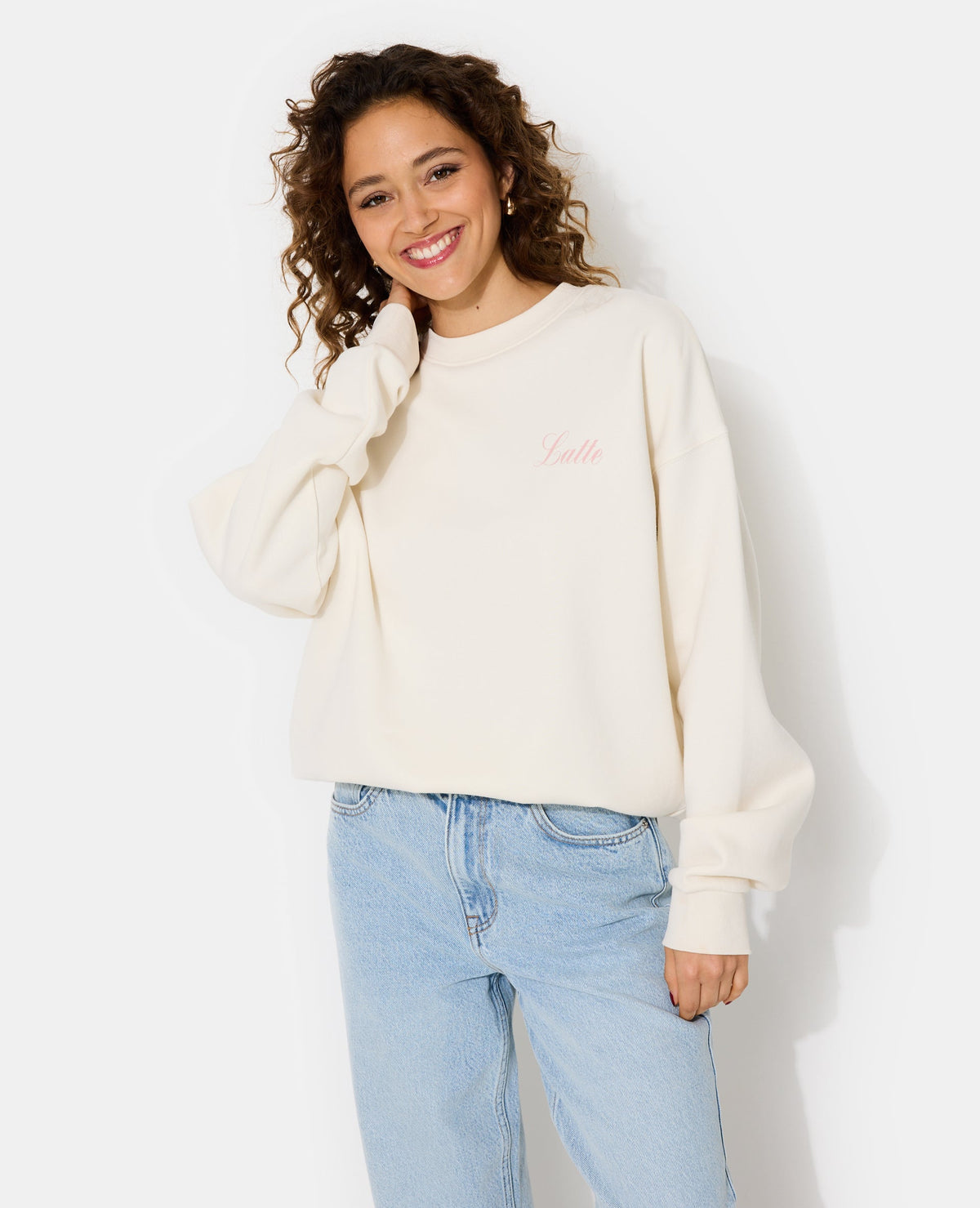 Sweat oversize avec print devant et dos
