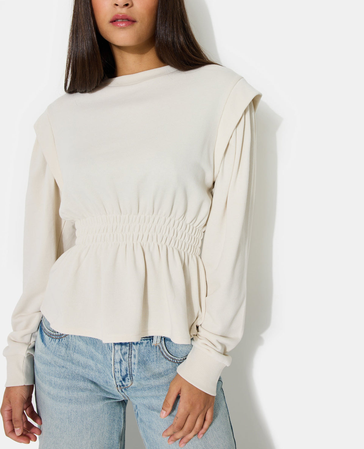 Sweat avec taille élastiquée