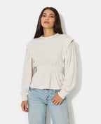 Sweat avec taille élastiquée