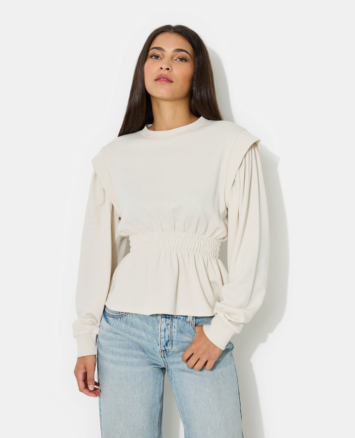 Sweat avec taille élastiquée