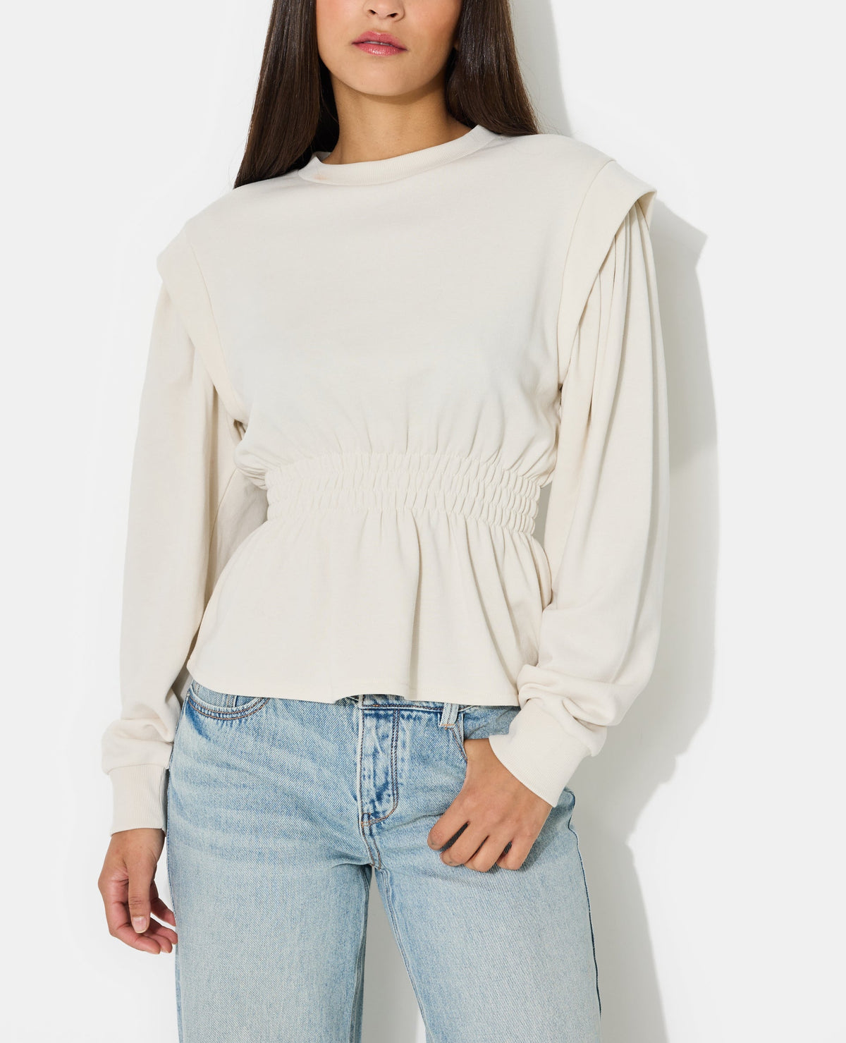 Sweat avec taille élastiquée