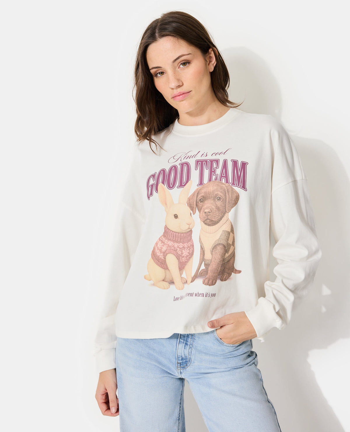 T-shirt manches longues avec print