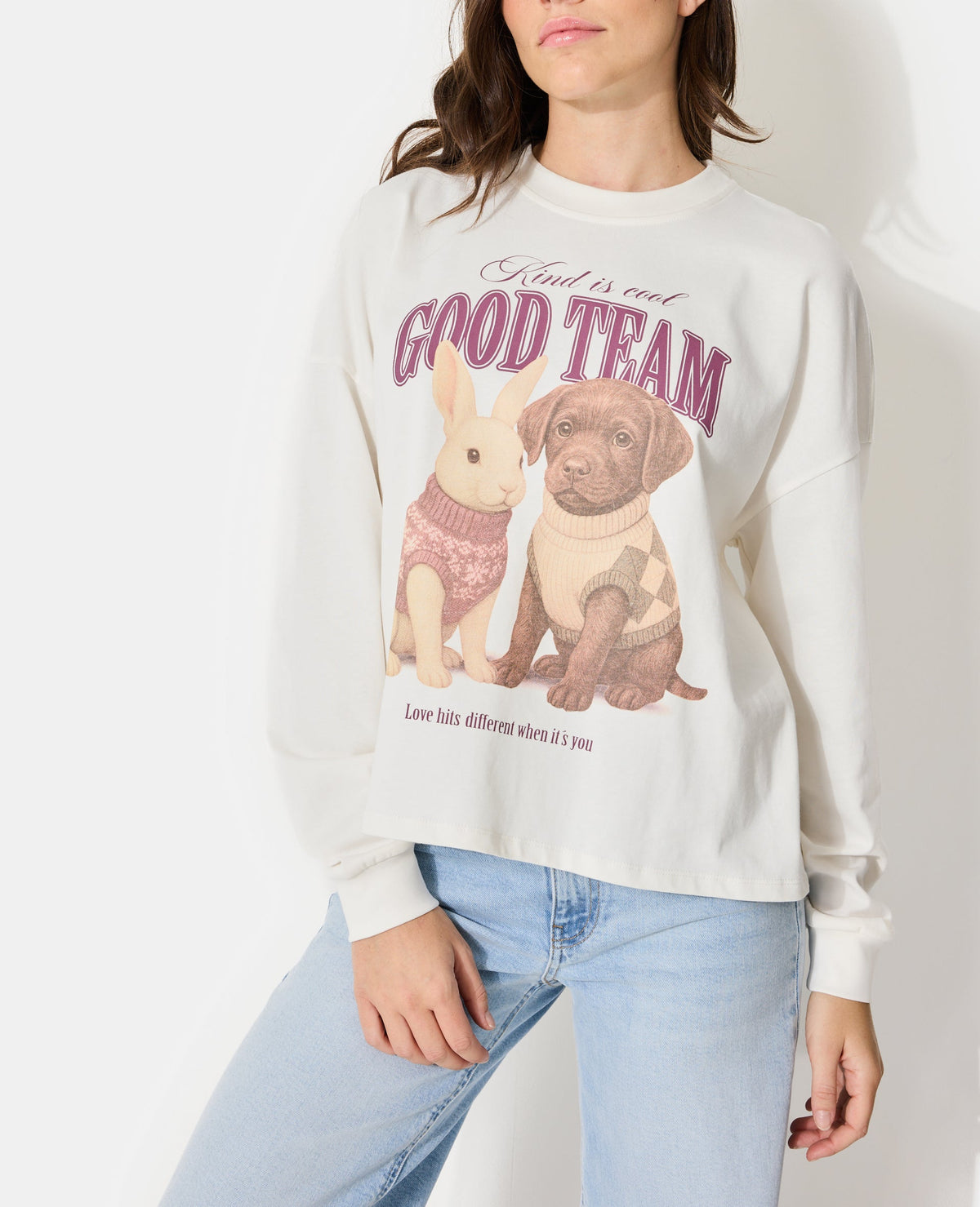 T-shirt manches longues avec print