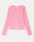 T-shirt manches longues en jacquard effet dentelle
