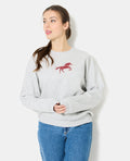 Sweat oversize avec print poitrine et dos