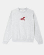 Sweat oversize avec print poitrine et dos