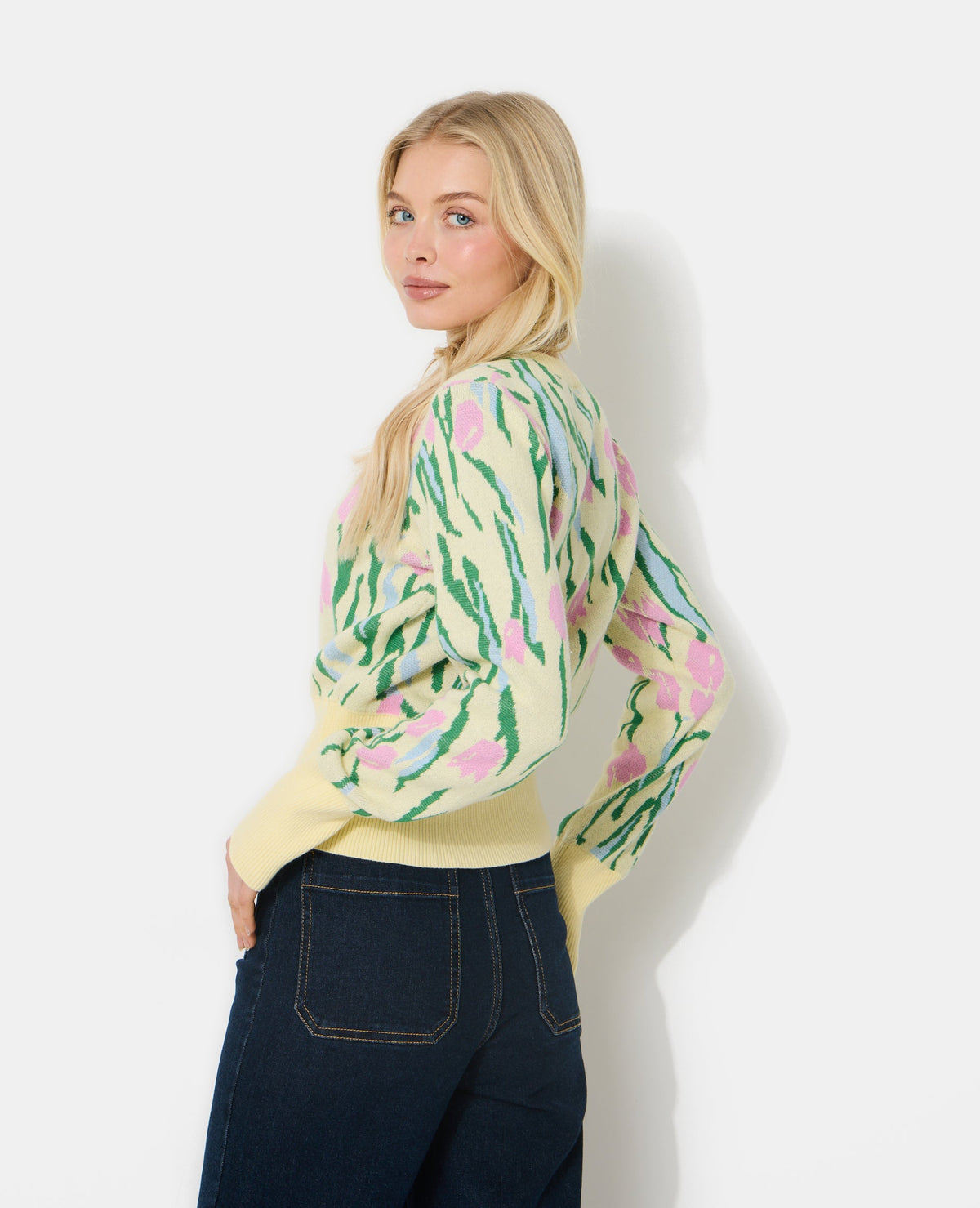 Gilet motif tulipes