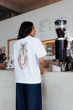 T-shirt oversize avec print poitrine et dos