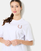 T-shirt oversize avec print poitrine et dos