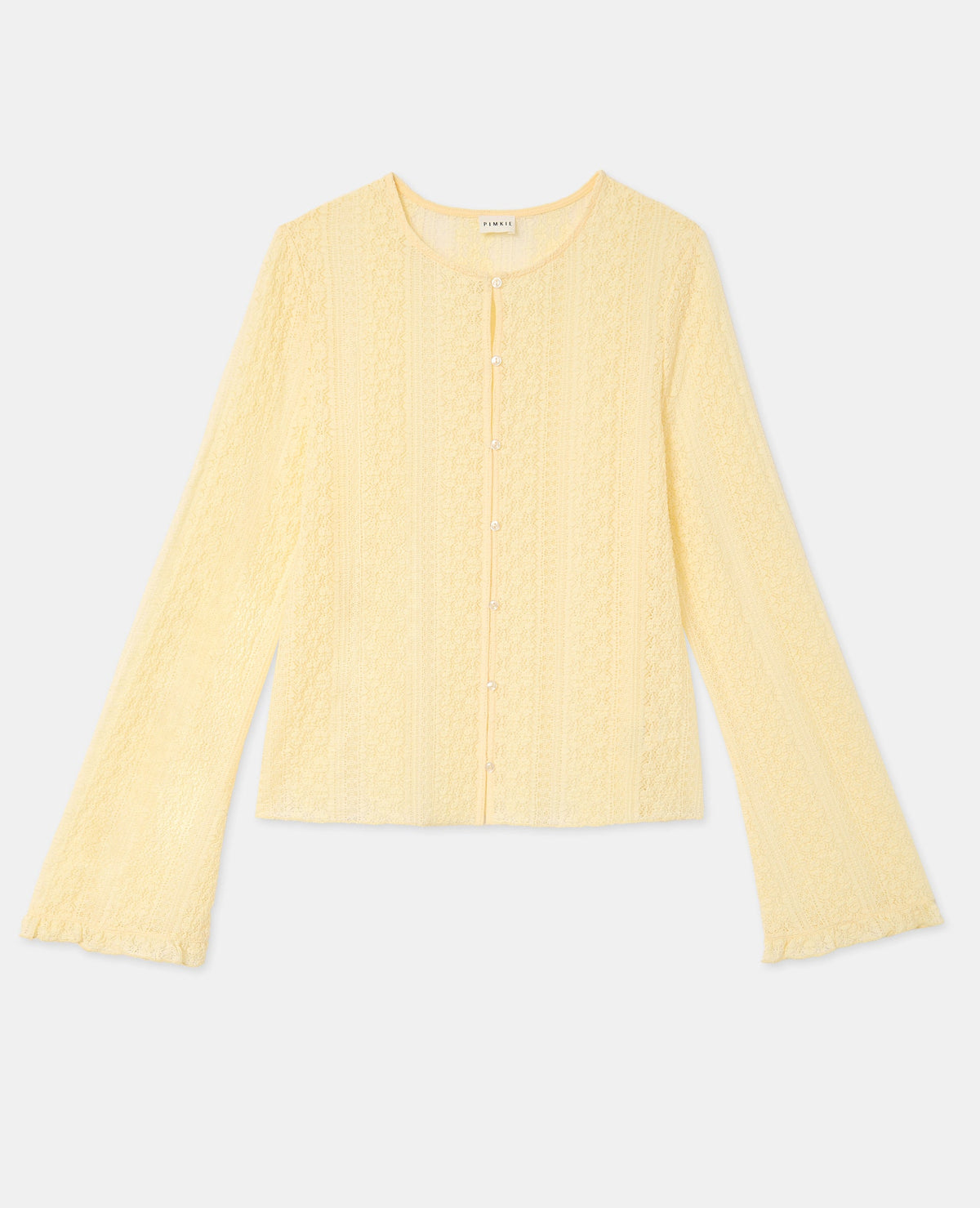 Top en dentelle avec manches flare