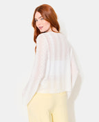 Top en dentelle avec manches flare