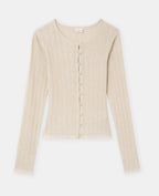 Gilet maille fine et côtelée avec lurex