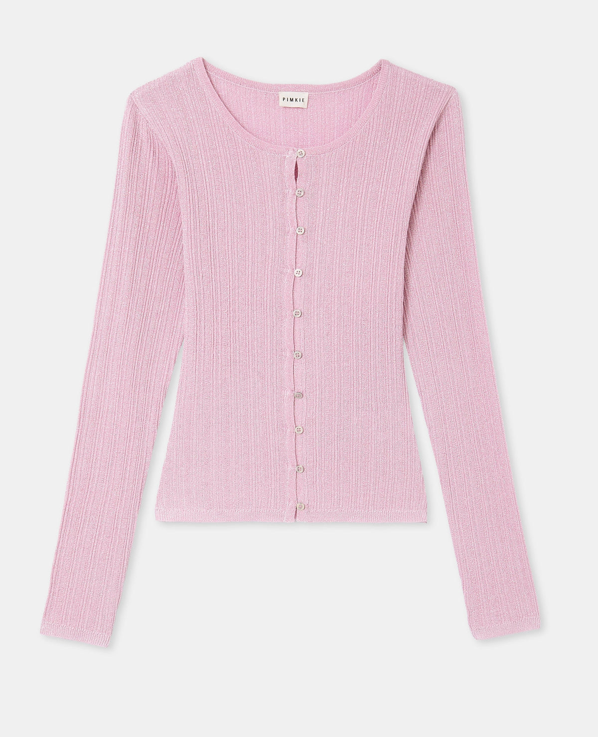 Gilet maille fine et côtelée avec lurex