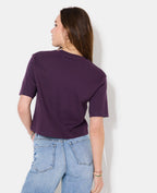 T-shirt ample et court col rond