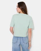 T-shirt ample et court col rond