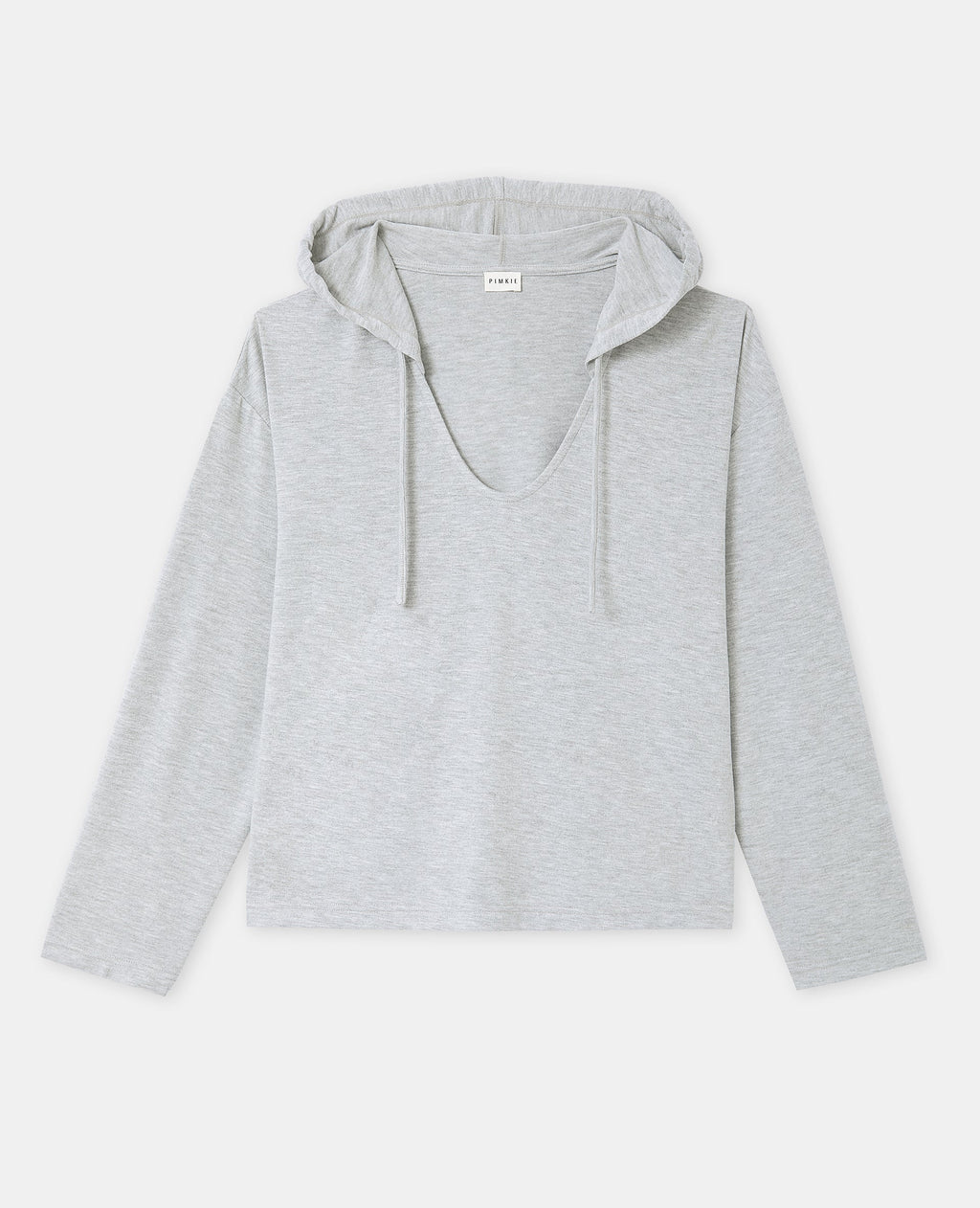 T-shirt manches longues en tissu doux avec capuche