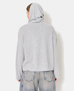 T-shirt manches longues en tissu doux avec capuche