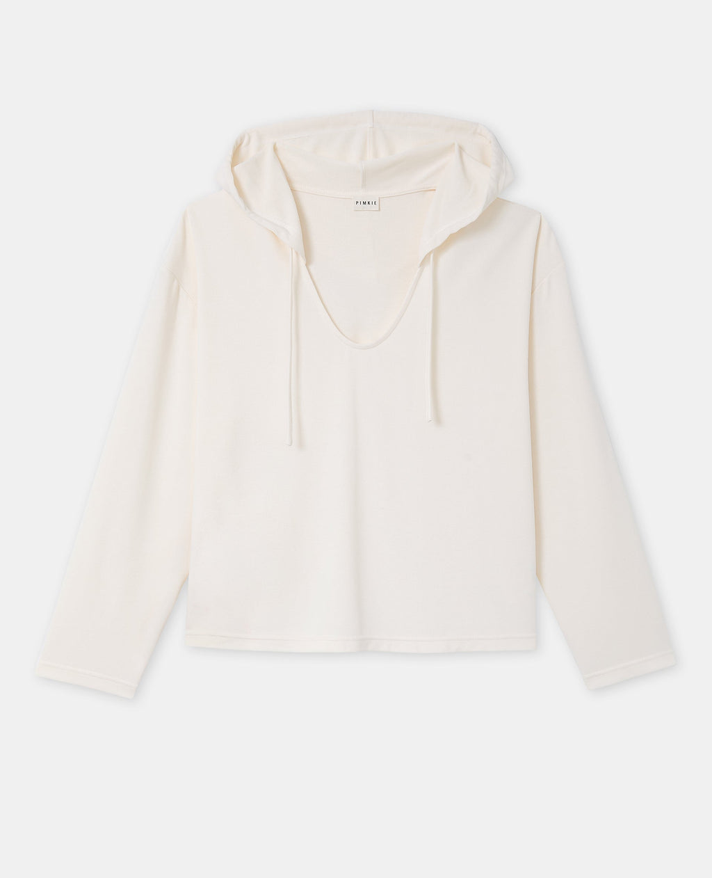 T-shirt manches longues en tissu doux avec capuche