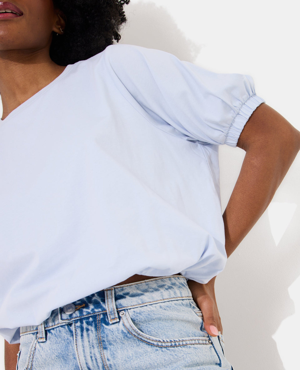 T-shirt boule détails élastiqués
