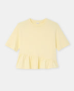 T-shirt avec volant asymétrique
