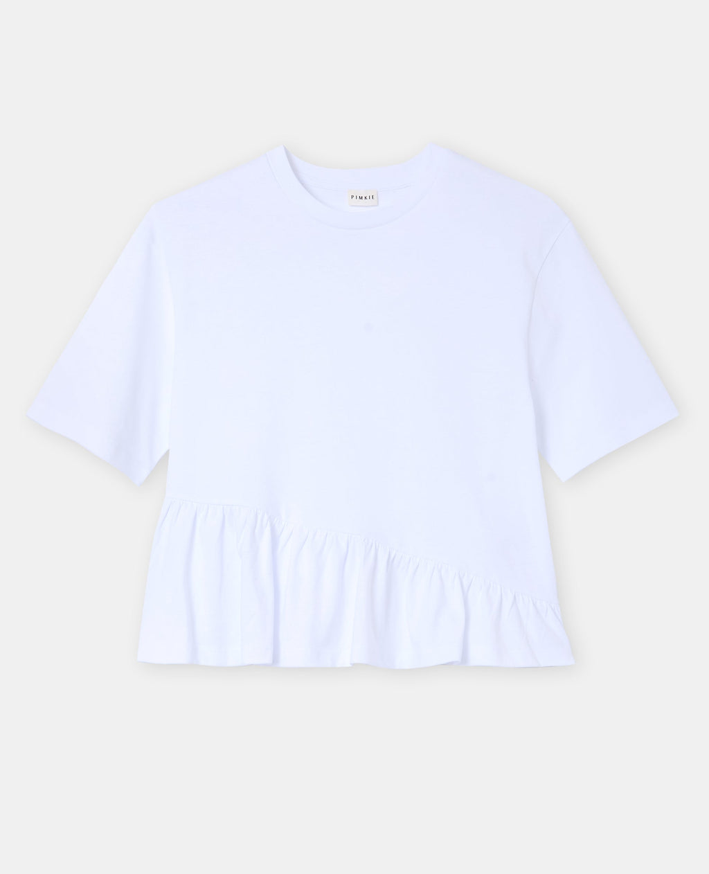 T-shirt avec volant asymétrique