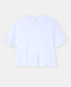 T-shirt avec volant asymétrique