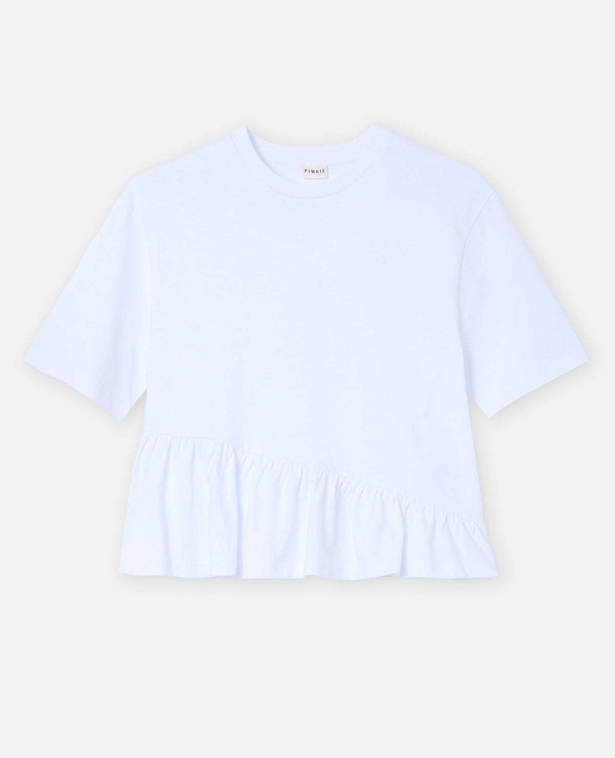 T-shirt avec volant asymétrique