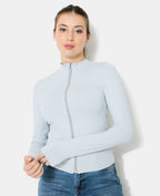 Gilet zippé en matière sculptante