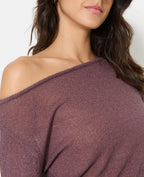 Pull en maille légère et transparente manches flare