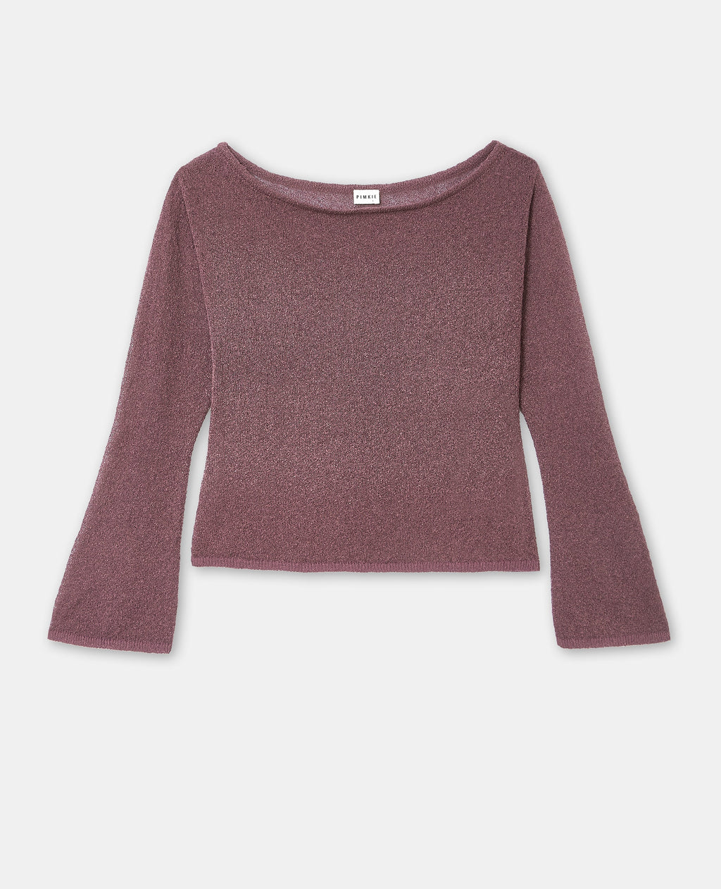 Pull en maille légère et transparente manches flare