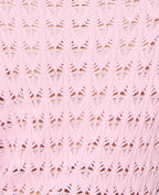 Gilet en maille ajourée avec boutons perles